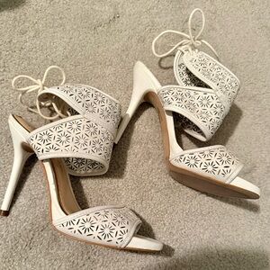 Elegant White Stiletto Heels